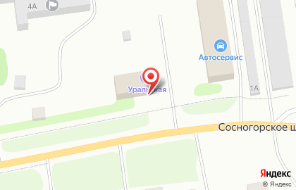 Гостиница Уральская на Уральской на карте