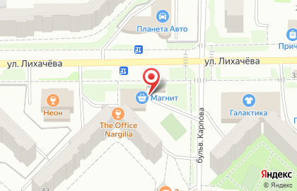 Супермаркет Магнит на улице Лихачёва на карте