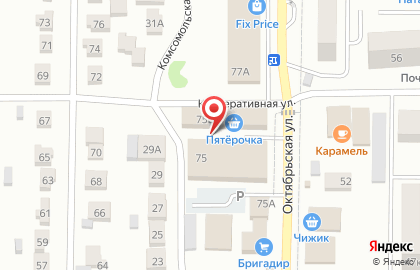 Союз на Октябрьской улице на карте