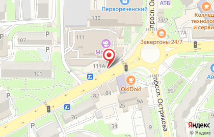 Продуктовый магазин Сатурн на Океанском проспекте на карте