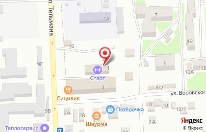 Ателье Ажур на улице Воровского на карте