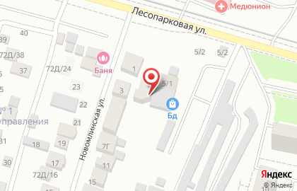 Спортивный клуб Крепость на Новомлинской улице на карте