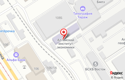 Колледж Алтайский институт экономики на карте
