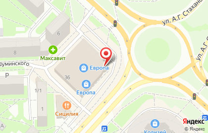Салон продаж МТС на улице Стаханова на карте