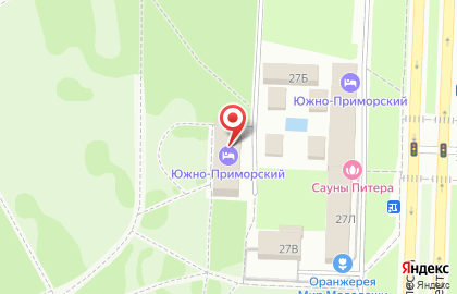 Мини-отель Южно-приморский в Красносельском районе на карте