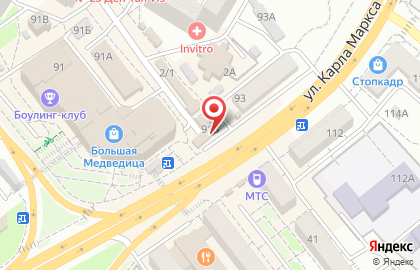 Салон связи Мегафон в Железнодорожном районе на карте
