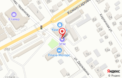 Торговая компания ЭТМ в Комиссаровском переулке на карте