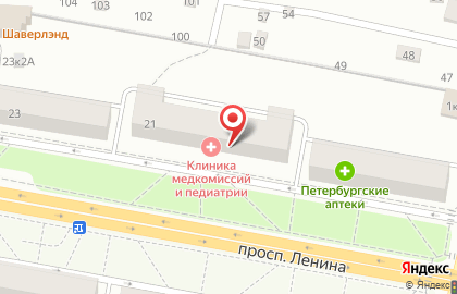 Многопрофильный медицинский центр Европейский Институт Здоровья Семьи в Колпино на проспекте Ленина на карте