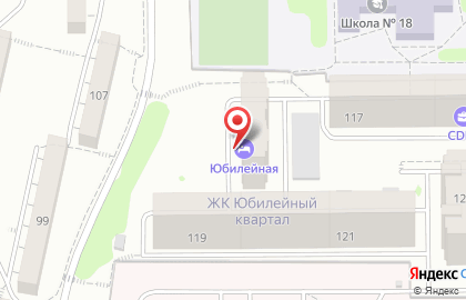 Гостиница Юбилейная в Иркутске на карте