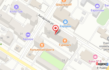 Книжно-канцелярский магазин Генезис на Ангарской улице на карте