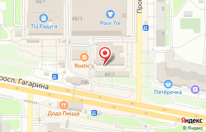 Супермаркет Пятёрочка на проспекте Гагарина на карте