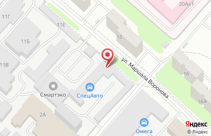 Торговая компания Арсенал НН на улице Маршала Воронова на карте