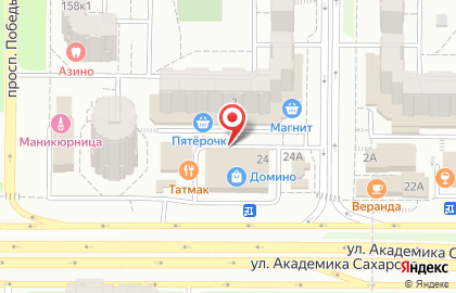 Пятерочка в Советском районе на карте