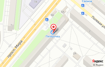 Супермаркет Пятёрочка в Москве на карте
