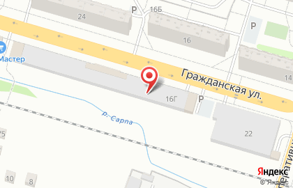 Шиномонтажная мастерская на Гражданской, 16г на карте