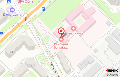 Больница Зеленоградская центральная районная больница на Лесопарковой улице на карте