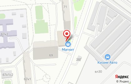 Супермаркет Магнит в Москве на карте