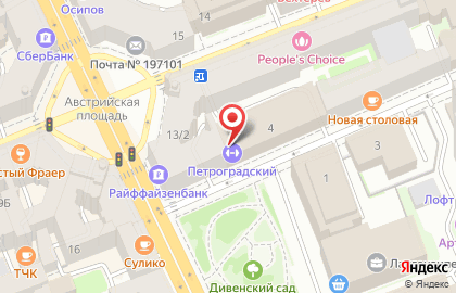 Спортивный комплекс Петроградский на карте