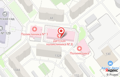 Детская городская клиническая поликлиника №8 на улице Братьев Кашириных на карте