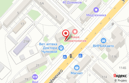 Киоск и магазин хлебобулочных изделий в Краснооктябрьском районе на карте