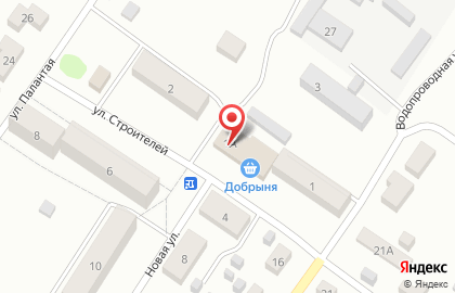 Продуктовый магазин на улице Строителей, 1а на карте