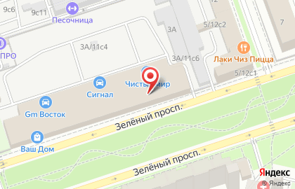 Банкомат СберБанк на Зелёном проспекте, 3а стр 1 на карте