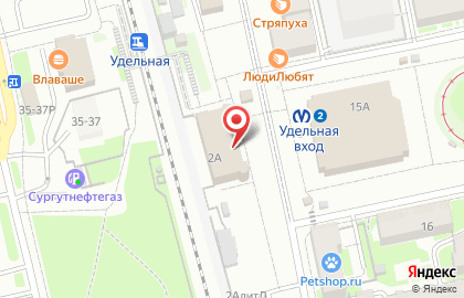 Удельная, железнодорожная станция на карте