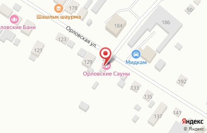 Орловские сауны на карте