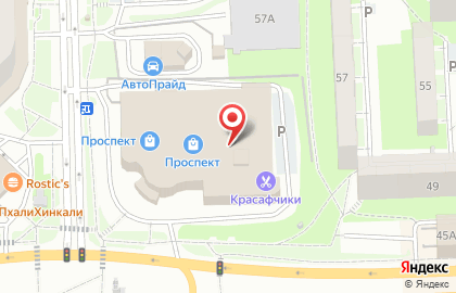Sela на проспекте Строителей на карте