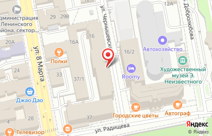 Фирма бухгалтерских и юридических услуг Близнецы на улице Чернышевского на карте