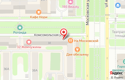 Международная сеть ресторанов Ташир пицца на Комсомольской на карте
