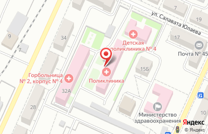 Поликлиника Городская больница №2 на Железнодорожной улице на карте