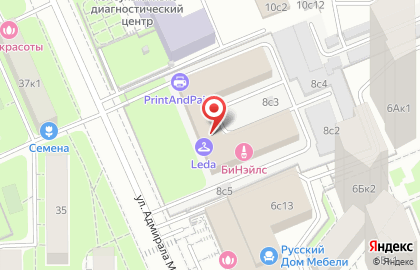 Агентство недвижимости МГСН на улице Адмирала Макарова на карте