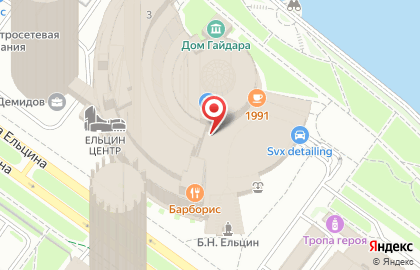 Парк научных развлечений NEWTON на улице Бориса Ельцина на карте