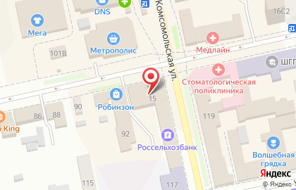 Магазин Робинзон на Октябрьской улице на карте