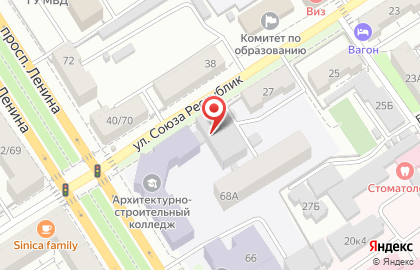 Банкомат Банк ВТБ 24 на проспекте Ленина, 68 на карте