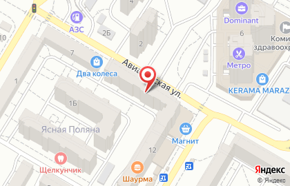 ОАО Банкомат, РоссельхозБанк на Авиаторской улице на карте