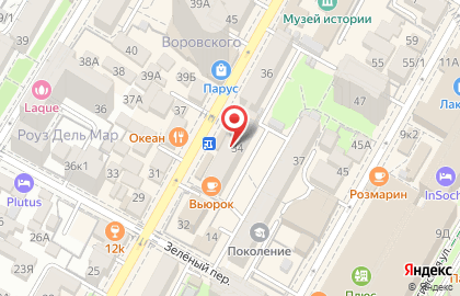 СберБанк России на улице Воровского на карте