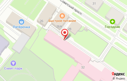 Колледж предпринимательства и права на Советском проспекте на карте