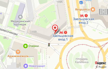 Бар-магазин Кега в Заельцовском районе на карте