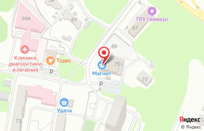 Супермаркет Магнит у дома на улице Измайлова на карте