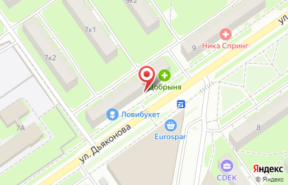 Комиссионный магазин Б/У-тик на ​Дьяконова на карте
