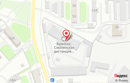 Брянско-Смоленская механизированная дистанция погрузочно-разгрузочных работ и коммерческих операций в Брянске на карте
