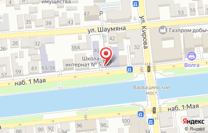 Общеобразовательная школа-интернат №5 для обучающихся, воспитанников с ограниченными возможностями здоровья в Астрахани на карте