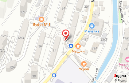 Продуктовый магазин в Сочи на карте