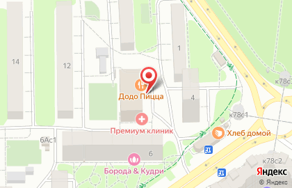 Пиццерия Додо Пицца на Юбилейном проспекте в Химках на карте