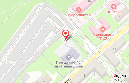 Гардэ на улице Александра Невского на карте