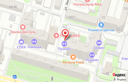 Фитнес-клуб Pushkin Fitness на улице Пушкина на карте