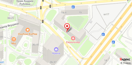 Клиника эстетической медицины Евролазер на улице Новая Башиловка на карте