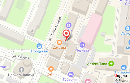 Агентство недвижимости Резной палисад на улице Челюскинцев на карте